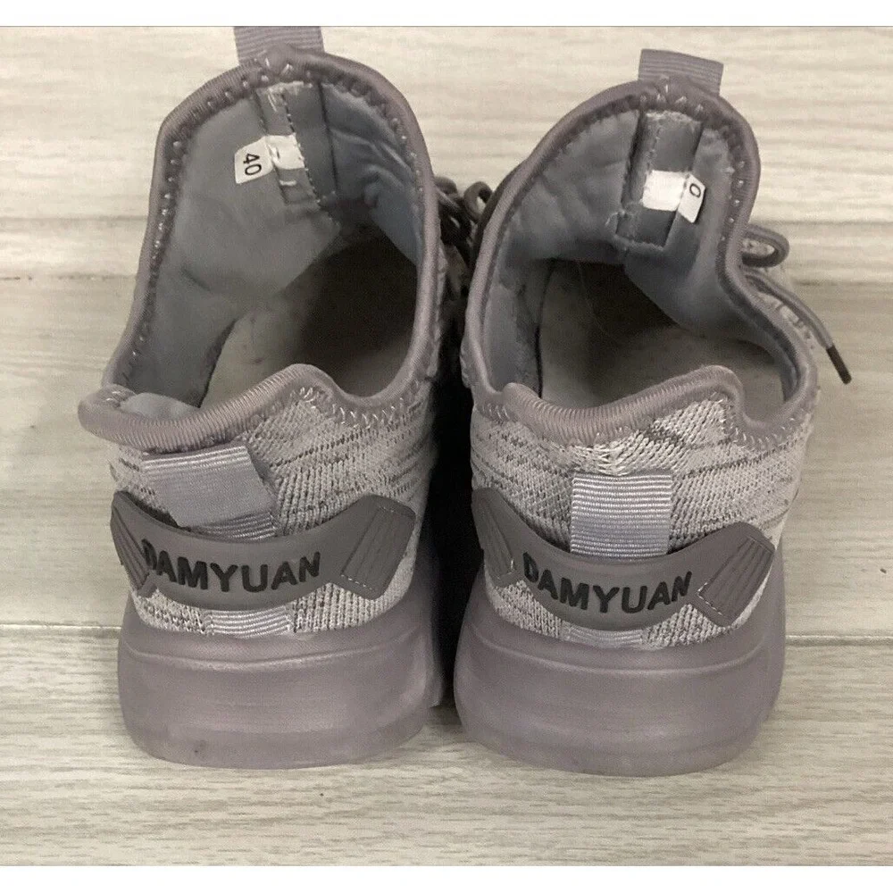 DAMYUAN Women's (Size 40) Gray Walking Running Tennis Shoes Athletic Sneakers‎